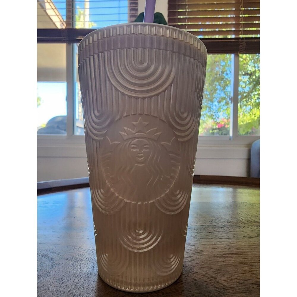 2022 Starbucks Spring White Siren Mermaid Cold Cup Tumbler | 16oz